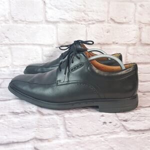 Clarks men's black dress shoes oxfords size 11.5 (F)